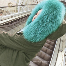 Different sizes real fur coat for women